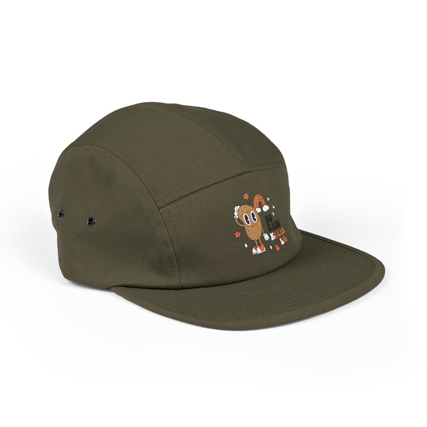 No Rains No Rainbow – 5-Panel Cap mit Stickerei