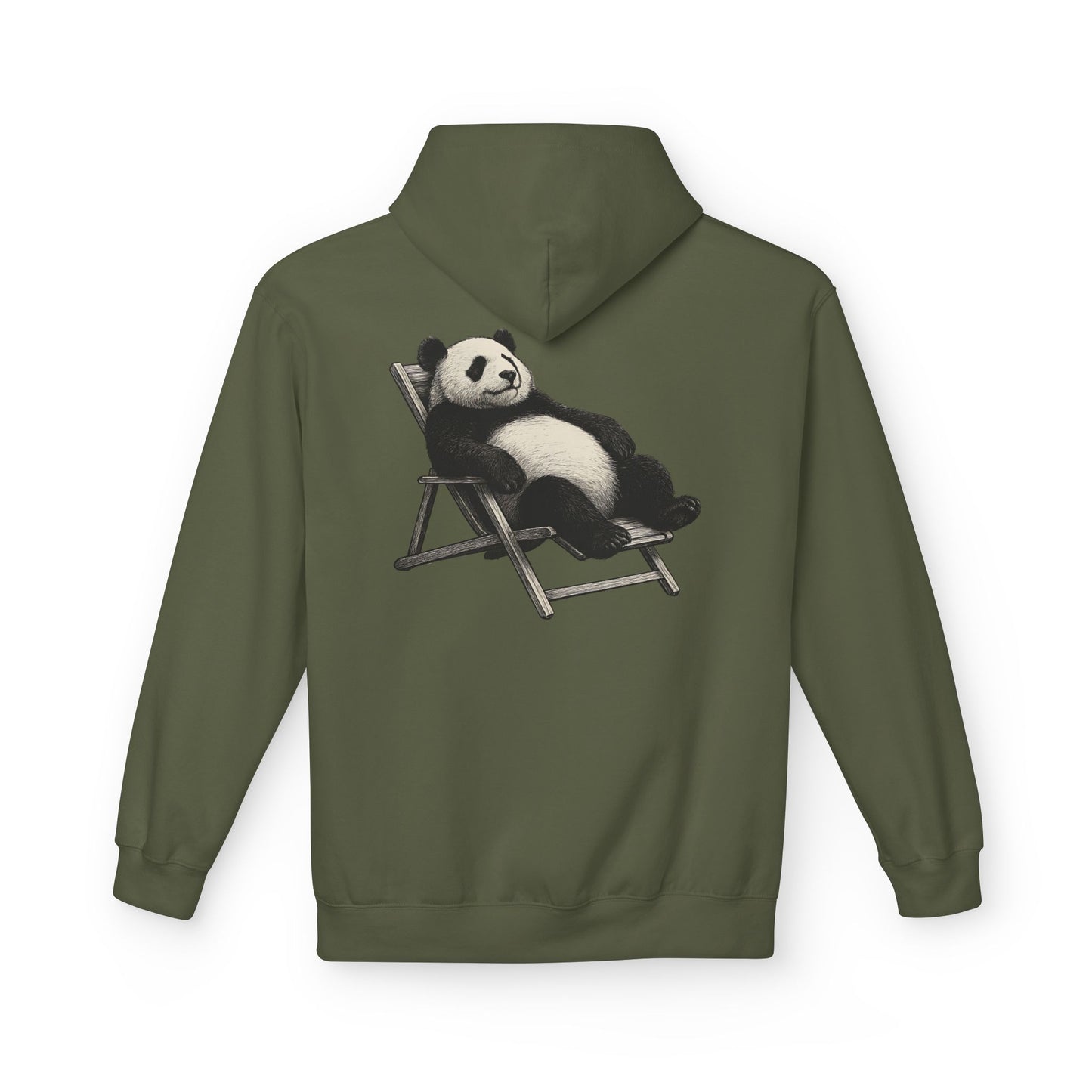Chillender Panda (Rückenprint) - Unisex Midweight Fleece | Nachhaltige Streetwear mit Komfort & Stil