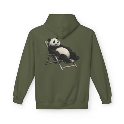Chillender Panda (Rückenprint) - Unisex Midweight Fleece | Nachhaltige Streetwear mit Komfort & Stil