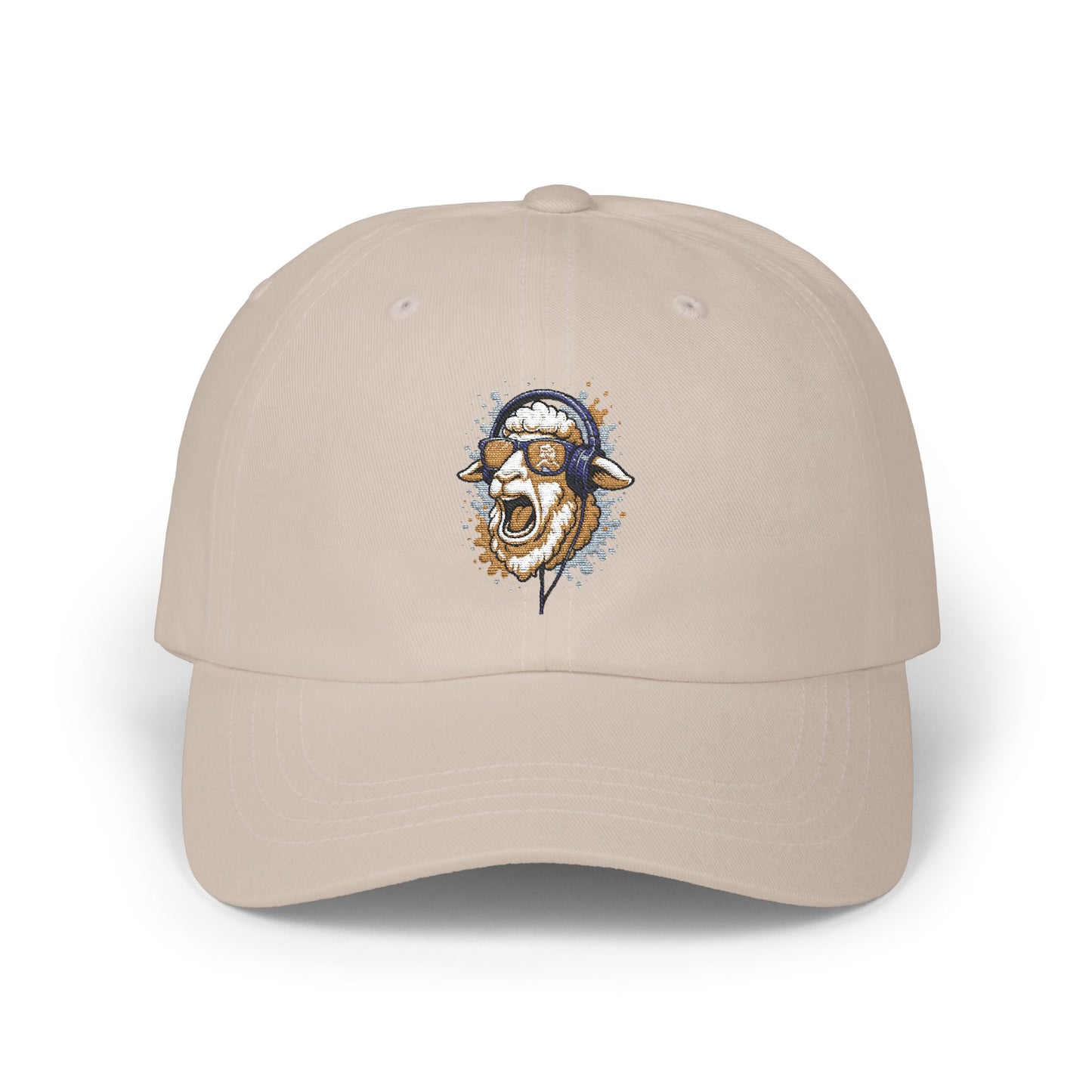 Lustige Schaf Cap – Unisex Basecap mit Kopfhörer-Schaf & Sonnenbrille – Coole Musik Snapback für Tierfreunde & Festival-Fans