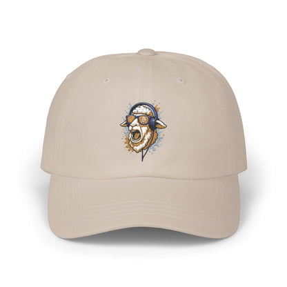 Lustige Schaf Cap – Unisex Basecap mit Kopfhörer-Schaf & Sonnenbrille – Coole Musik Snapback für Tierfreunde & Festival-Fans