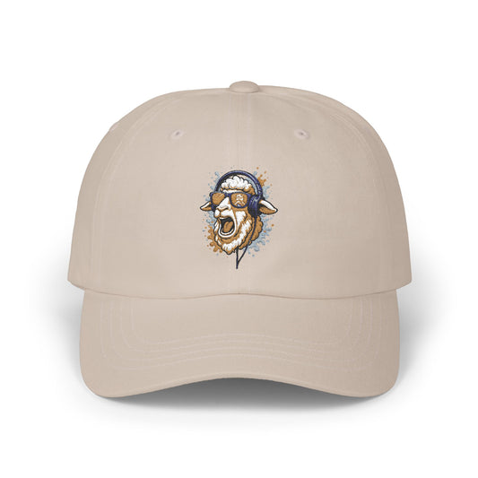 Lustige Schaf Cap – Unisex Basecap mit Kopfhörer-Schaf & Sonnenbrille – Coole Musik Snapback für Tierfreunde & Festival-Fans