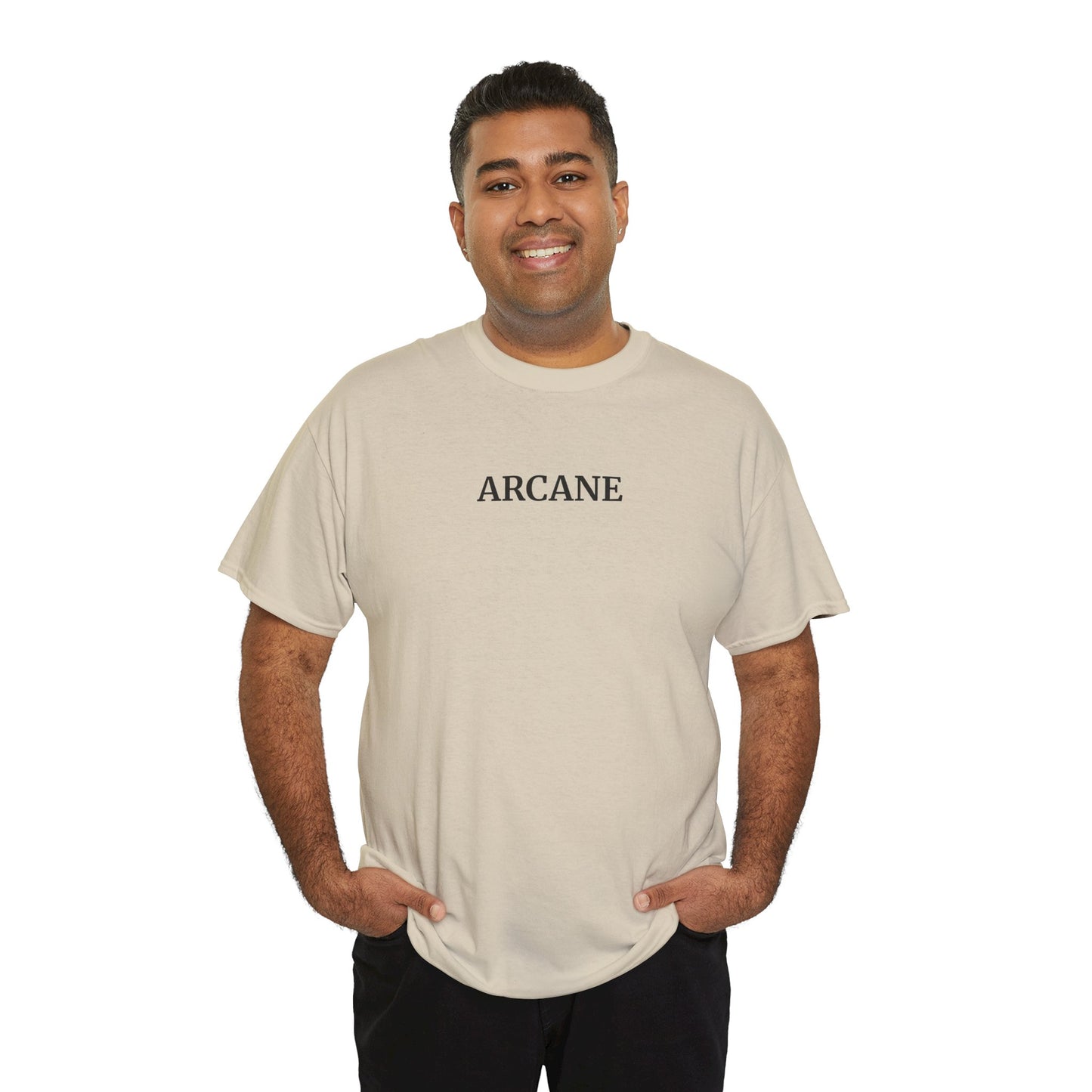 ARCANE T-Shirt (Brustprint) – Unisex Heavy Cotton Tee | Nachhaltige Streetwear aus 100% Baumwolle