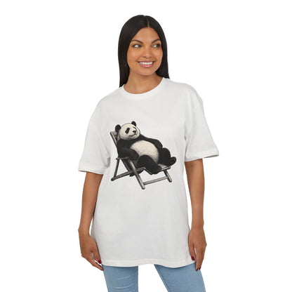 Chillender Panda (Brustprint) – Cooles Tiermotiv | Unisex Funshirt