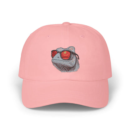 Chamäleon Cap mit Sonnenbrille & Disco-Design – Trendige Unisex Basecap mit Tiermotiv