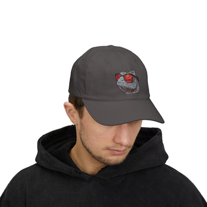 Chamäleon Cap mit Sonnenbrille & Disco-Design – Trendige Unisex Basecap mit Tiermotiv