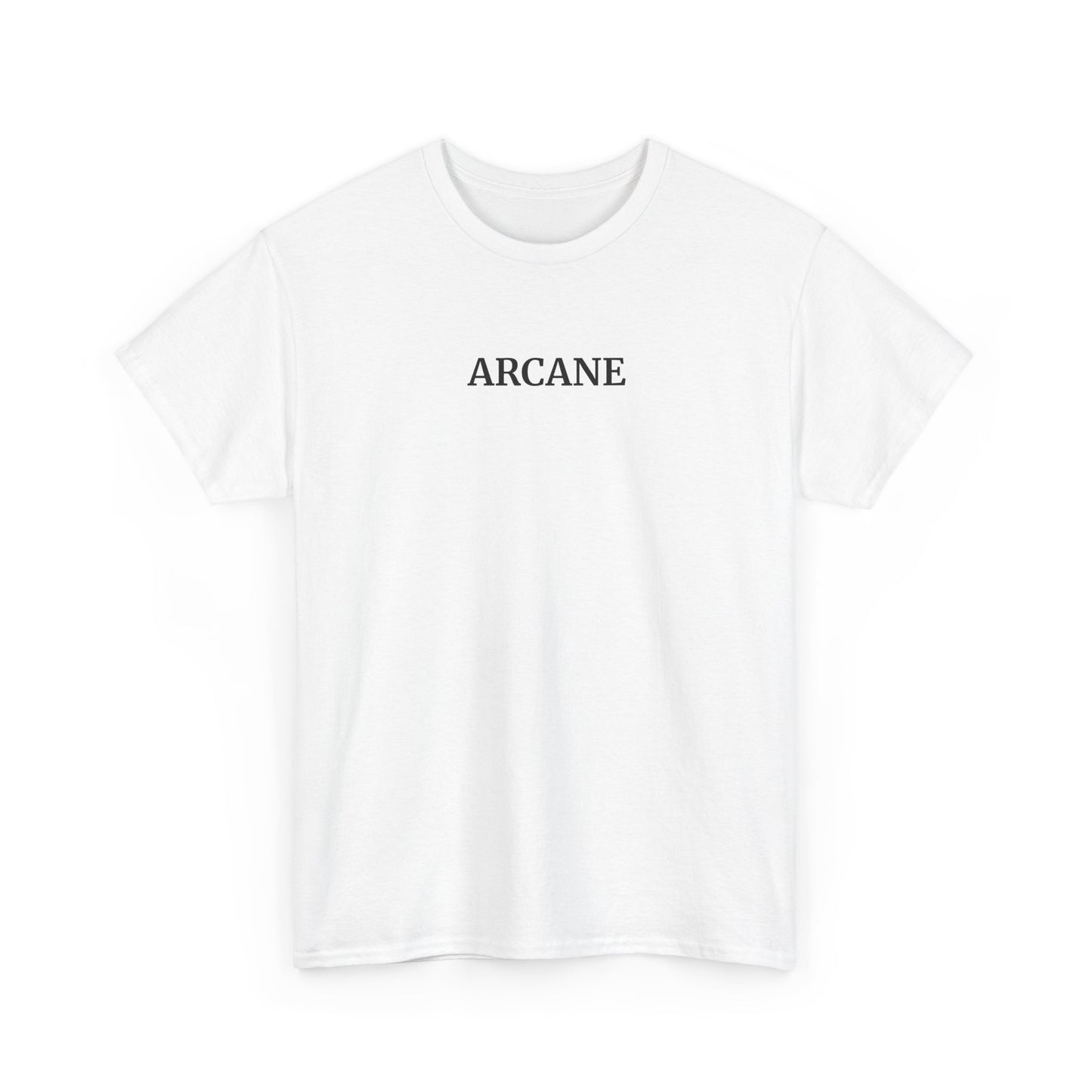 ARCANE T-Shirt (Brustprint) – Unisex Heavy Cotton Tee | Nachhaltige Streetwear aus 100% Baumwolle