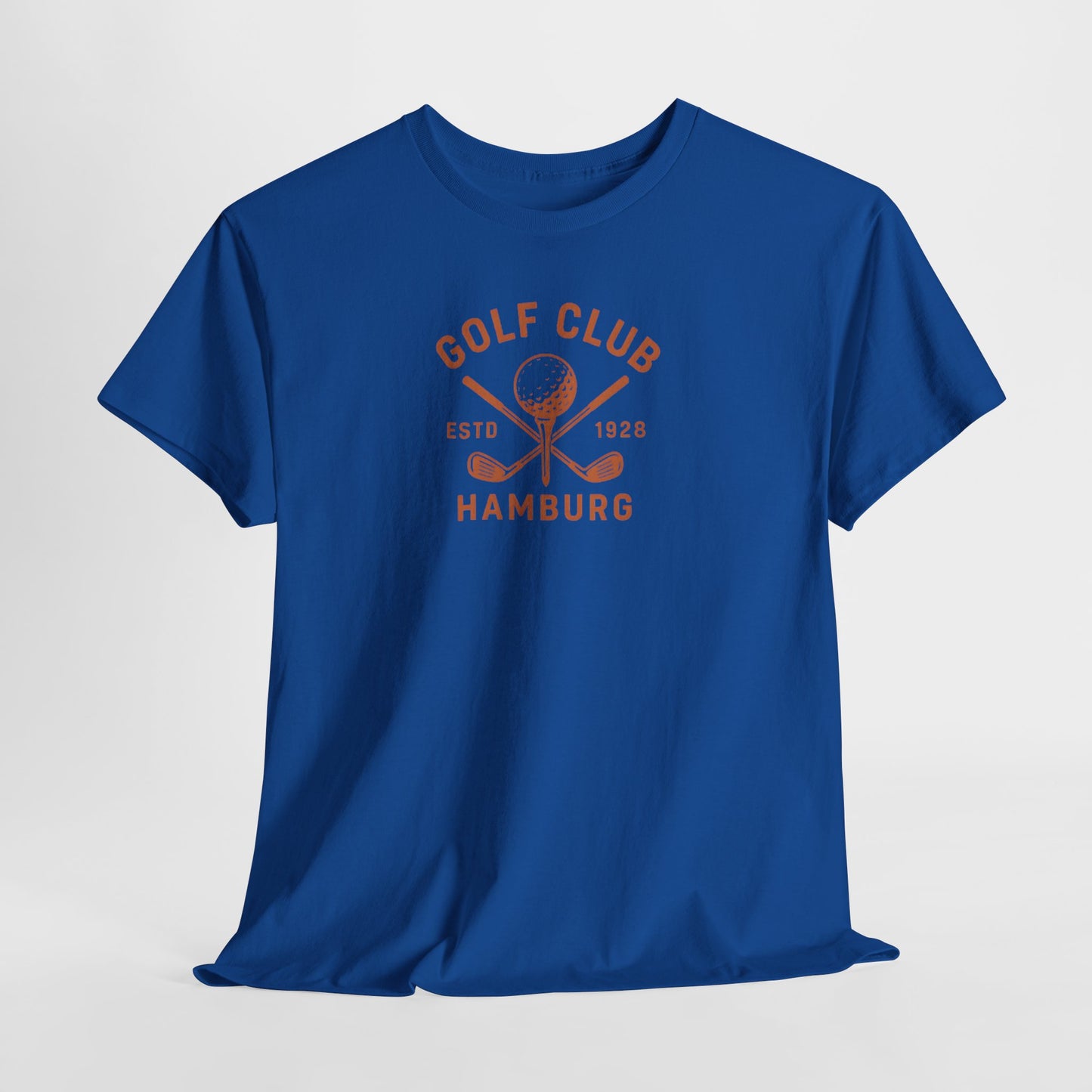 Vintage Golf Club Hamburg T-Shirt (Brustprint) – Estd. 1928 Retro Golfshirt für Herren & Damen