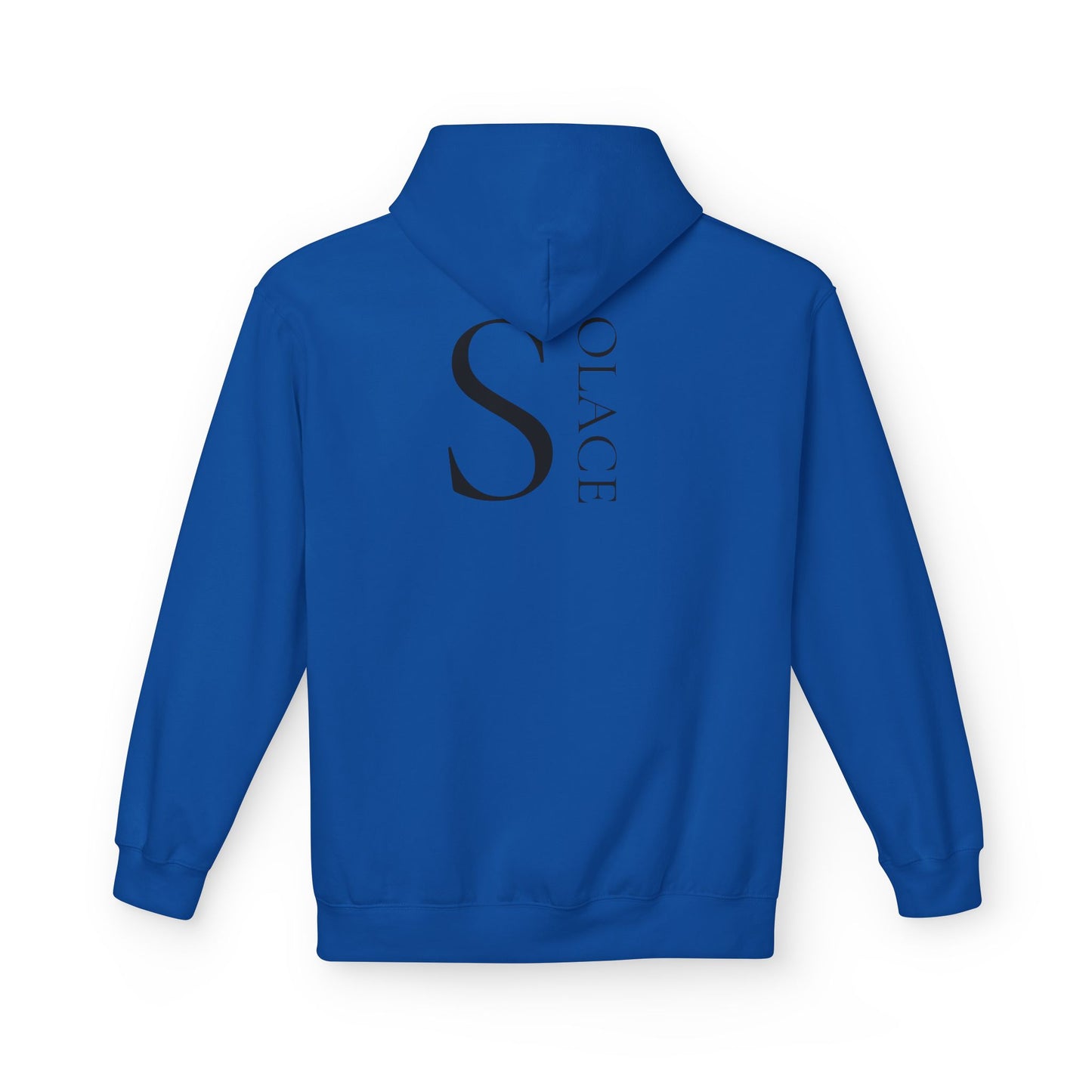 SOLACE Hoodie Unisex (Brustprint) – Nachhaltiger Midweight Fleece Kapuzenpullover mit Kängurutasche, Fair & OEKO-TEX zertifiziert