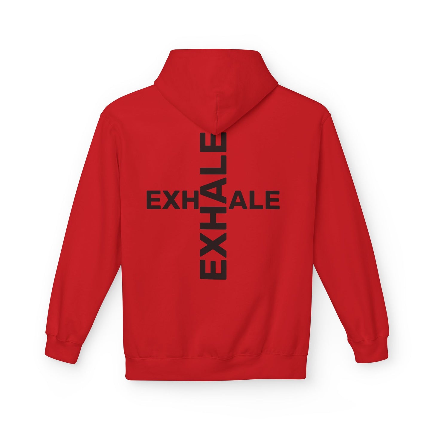 EXHALE Hoodie – Unisex Fleece Kapuzenpullover | Nachhaltige Streetwear mit Achtsamkeits-Statement
