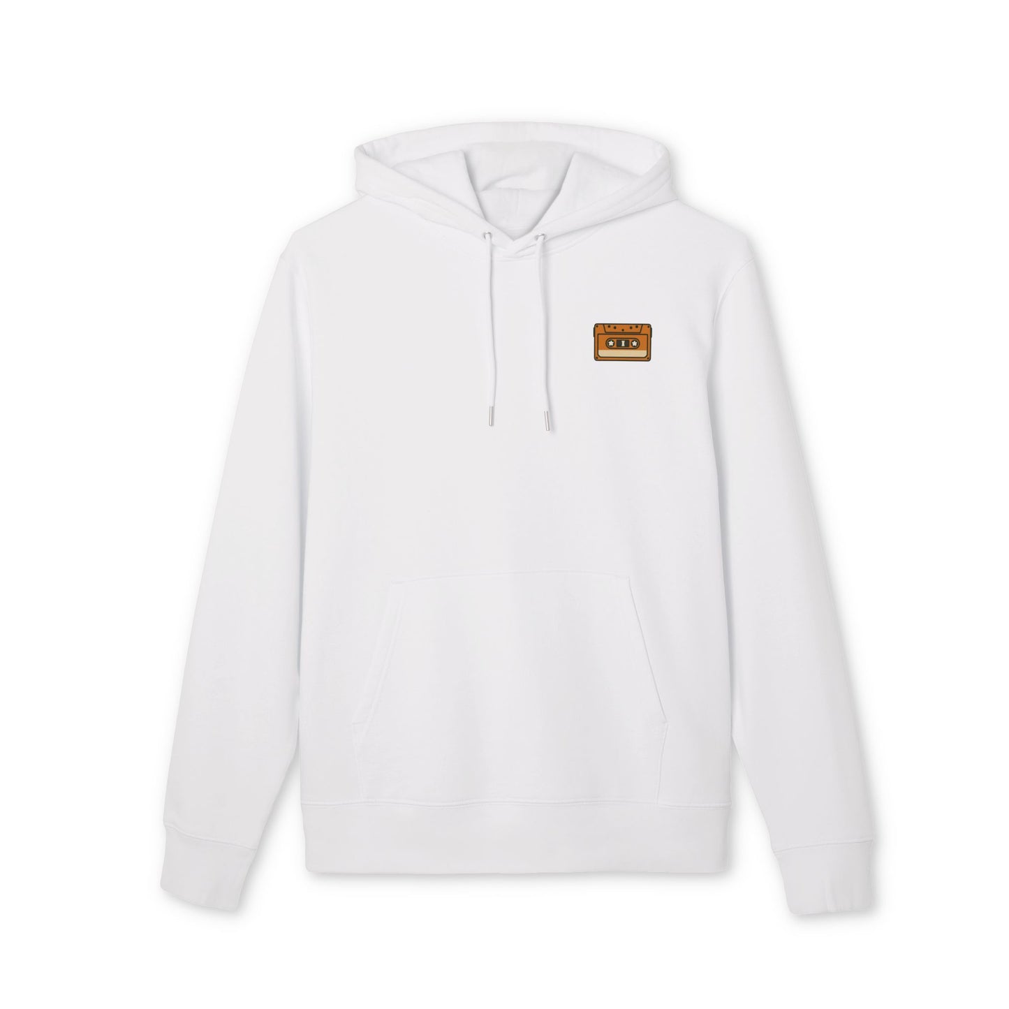 Retro Kassette Hoodie – Unisex Kapuzenpullover mit Tape-Logo vorn | Nostalgie Streetwear für Musikfans