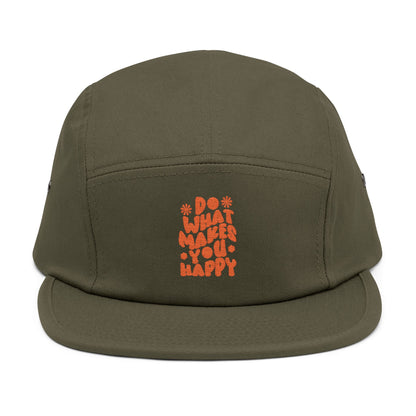 Do What Makes You Happy – 5-Panel Cap mit Stickerei
