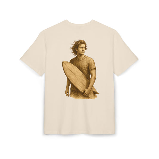 Retro Surfer T-Shirt (Brustprint) – Vintage Beach Style für Wellenreiter & Ocean-Lovers