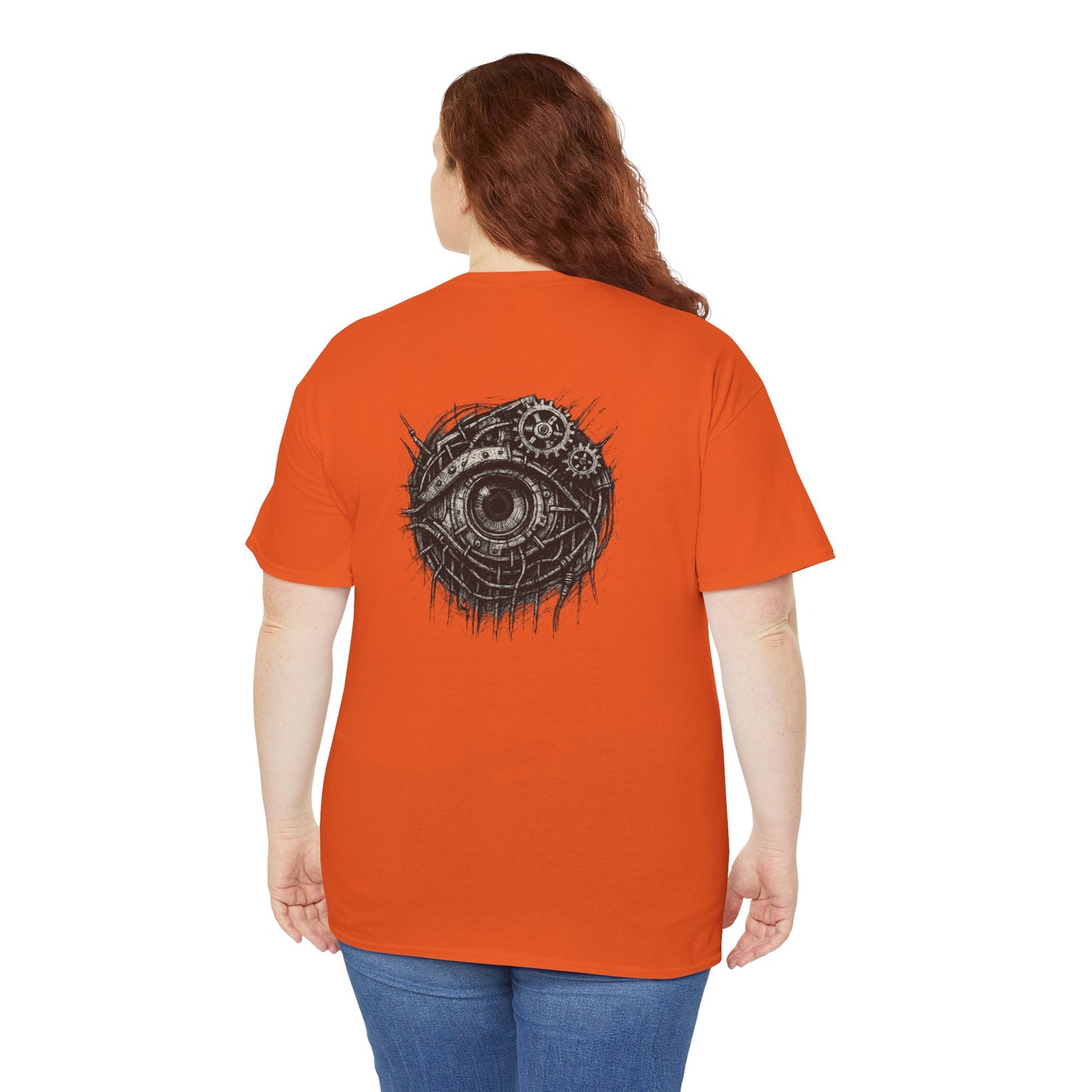 Biomechanisches Auge T-Shirt Unisex – Cyberpunk Zahnräder & Drähte Design | Futuristisches Cyborg Shirt für Sci-Fi & Gothic Fans
