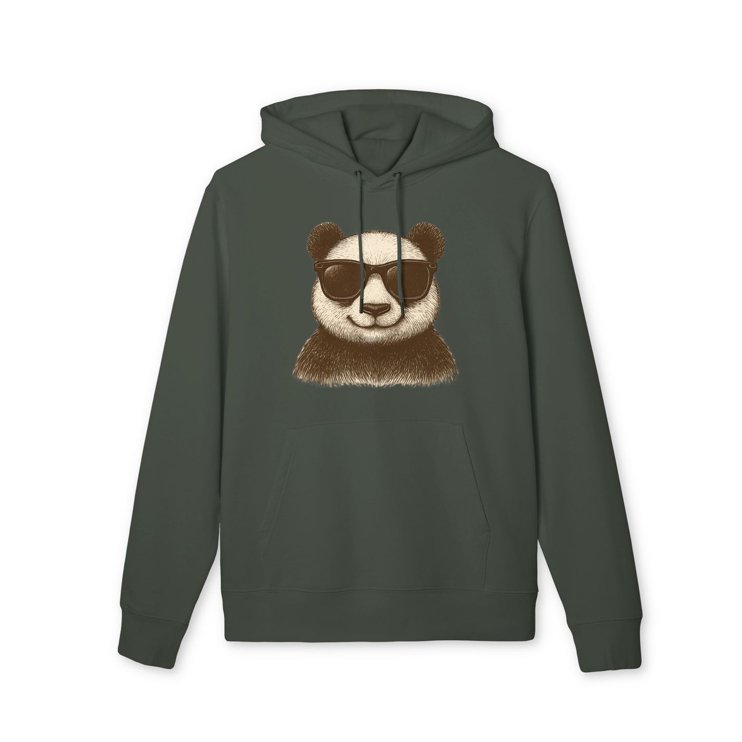 Panda Hoodie mit Sonnenbrille (Brustprint) – Cooler Unisex Kapuzenpullover im Oversize Streetwear Look