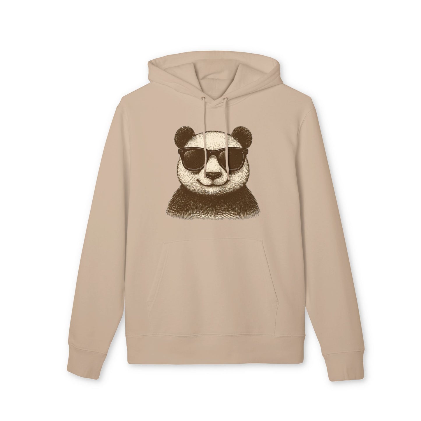 Panda Hoodie mit Sonnenbrille (Brustprint) – Cooler Unisex Kapuzenpullover im Oversize Streetwear Look