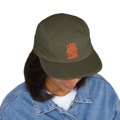 Do What Makes You Happy – 5-Panel Cap mit Stickerei
