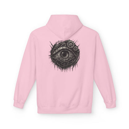 Biomechanisches Auge Hoodie Unisex – Cyberpunk Kapuzenpullover mit Zahnrädern & Kabeln | Futuristischer Techwear Look