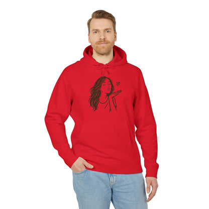 Kusshand Hoodie Unisex (Brustprint) – Romantischer Love Hoodie mit Herz Motiv, Stylisches Geschenk für Valentinstag & Paare
