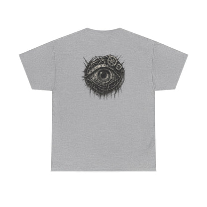 Biomechanisches Auge T-Shirt Unisex – Cyberpunk Zahnräder & Drähte Design | Futuristisches Cyborg Shirt für Sci-Fi & Gothic Fans
