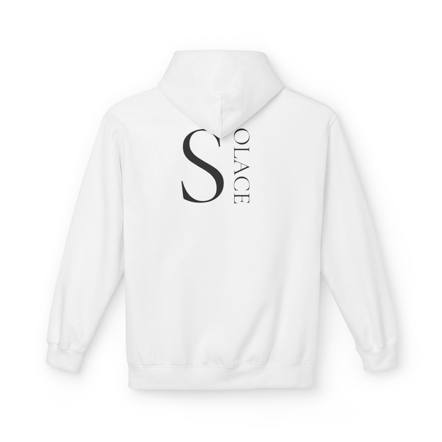 SOLACE Hoodie Unisex (Brustprint) – Nachhaltiger Midweight Fleece Kapuzenpullover mit Kängurutasche, Fair & OEKO-TEX zertifiziert