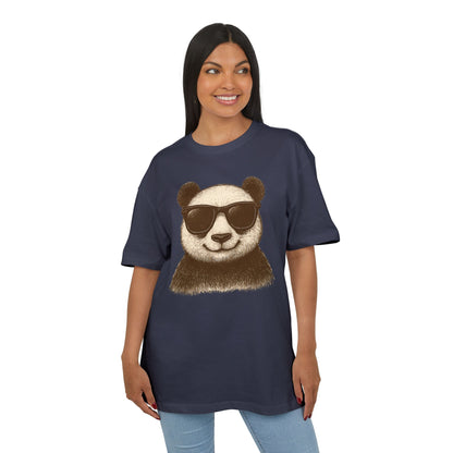Cooler Panda T-Shirt (Brustprint) – Stylisches Unisex Shirt mit Sonnenbrillen-Motiv im Retro Look