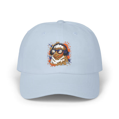 Schaf Cap – Stylische Unisex Basecap mit Kopfhörer-Schaf & buntem Farbspritzer-Design