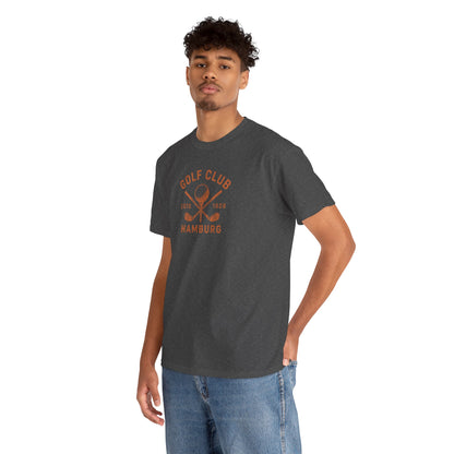 Vintage Golf Club Hamburg T-Shirt (Brustprint) – Estd. 1928 Retro Golfshirt für Herren & Damen