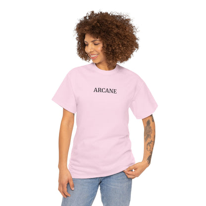 ARCANE T-Shirt (Brustprint) – Unisex Heavy Cotton Tee | Nachhaltige Streetwear aus 100% Baumwolle