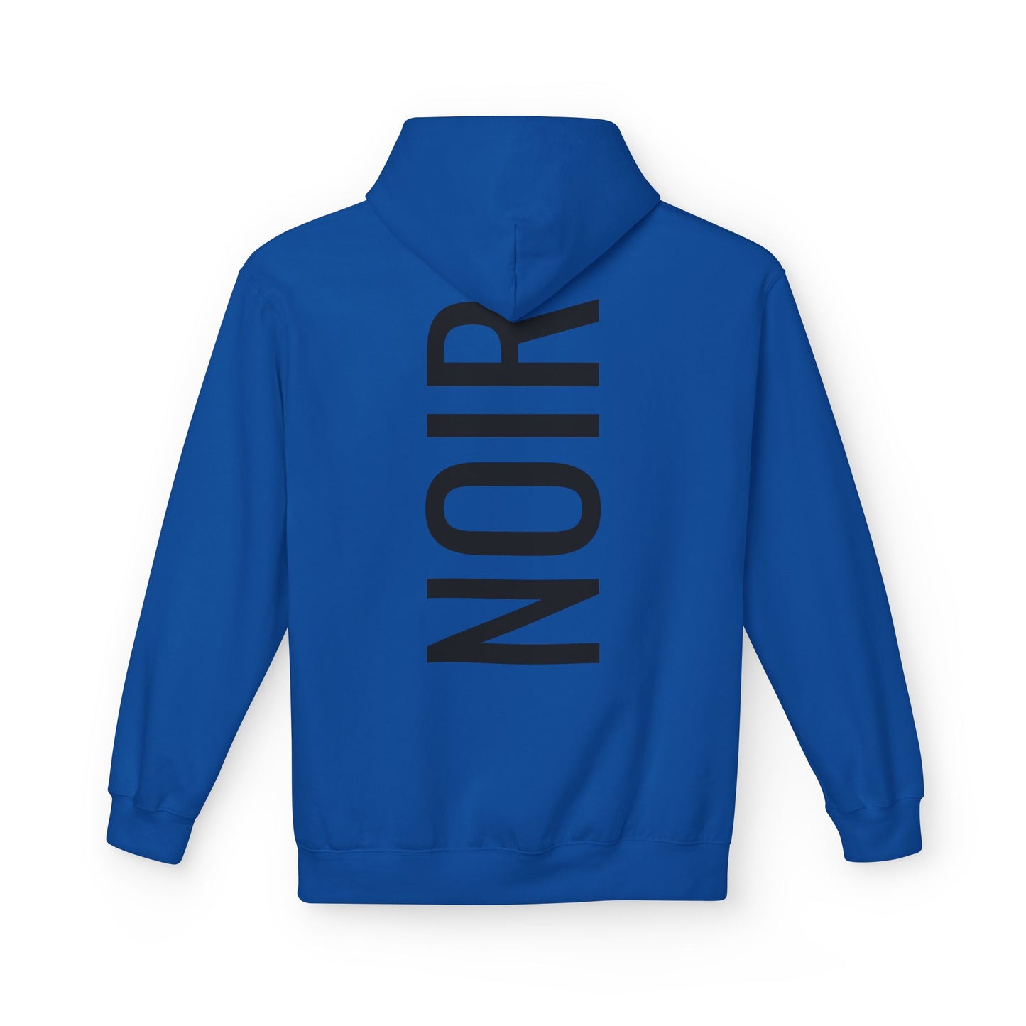 NOIR Hoodie Unisex (Rückenprint) – Nachhaltiger Midweight Fleece Kapuzenpullover mit Kängurutasche, Fair & OEKO-TEX zertifiziert