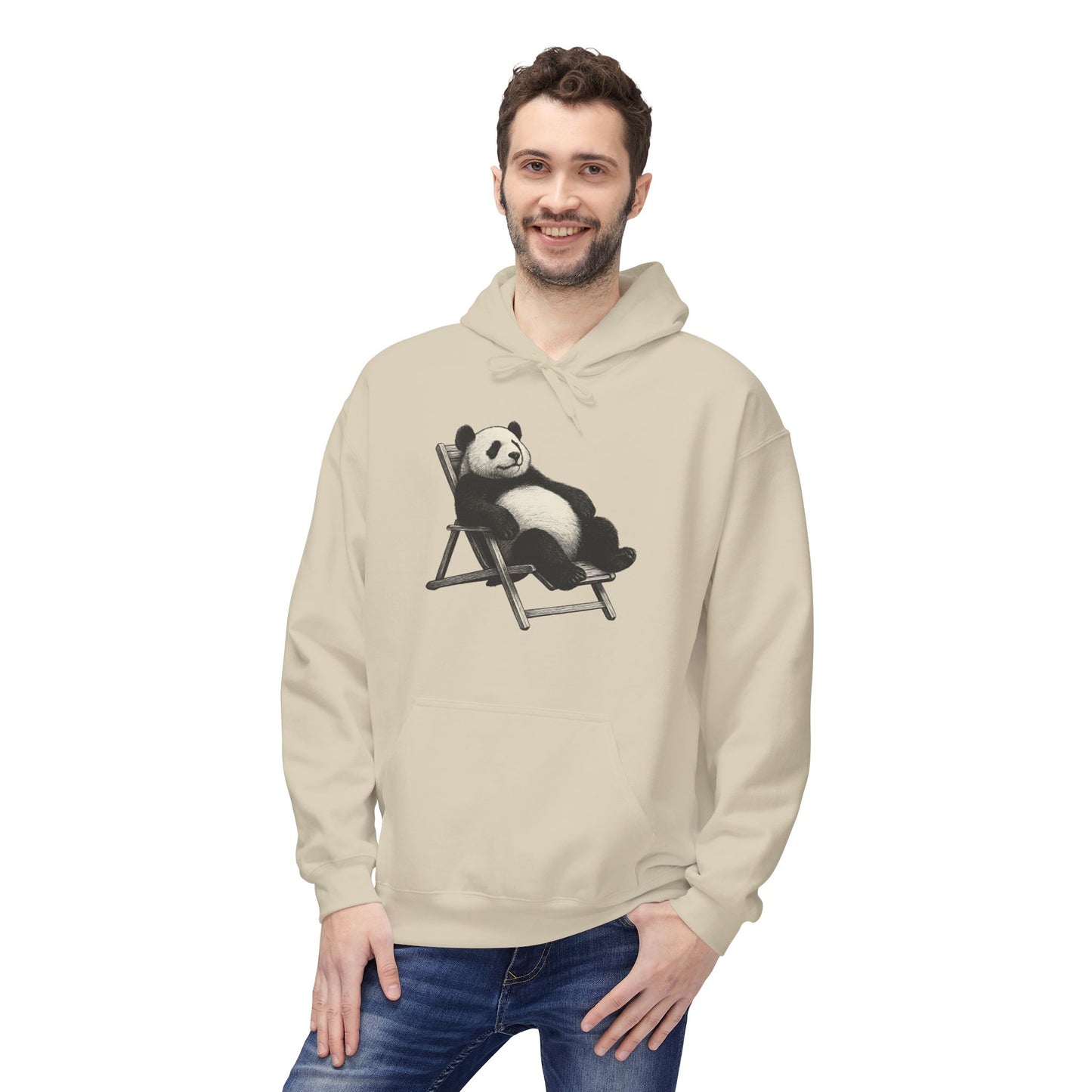 Chillender Panda (Brustprint) - Unisex Midweight Fleece | Nachhaltige Streetwear mit Komfort & Stil