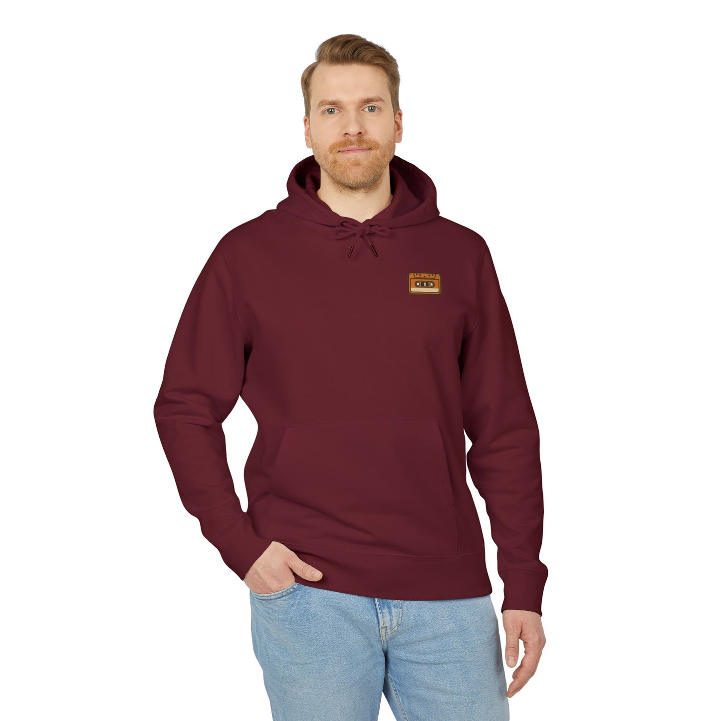 Retro Kassette Hoodie – Unisex Kapuzenpullover mit Tape-Logo vorn | Nostalgie Streetwear für Musikfans