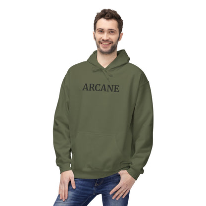 ARCANE Hoodie (Brustprint) – Unisex Midweight Fleece | Nachhaltige Streetwear mit Komfort & Stil