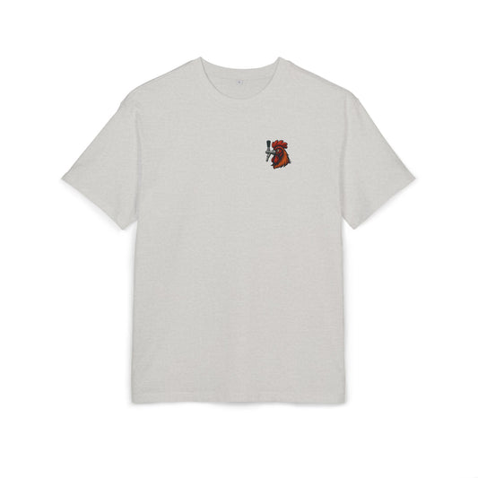 Bierhahn T-Shirt (Brustprint) – Lustiges Hahn mit Zapfhahn Motiv für Bierliebhaber & Grillfans – Unisex Funshirt