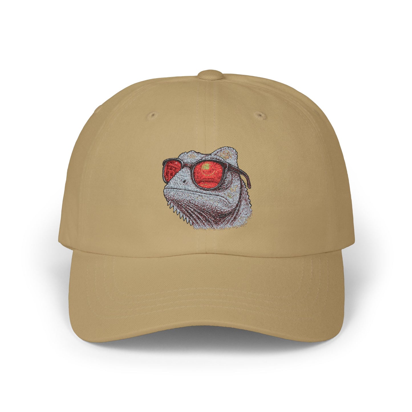 Chamäleon Cap mit Sonnenbrille & Disco-Design – Trendige Unisex Basecap mit Tiermotiv