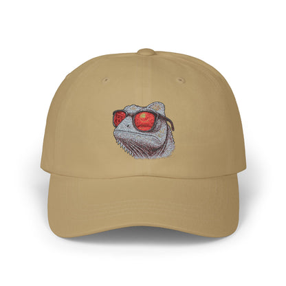 Chamäleon Cap mit Sonnenbrille & Disco-Design – Trendige Unisex Basecap mit Tiermotiv