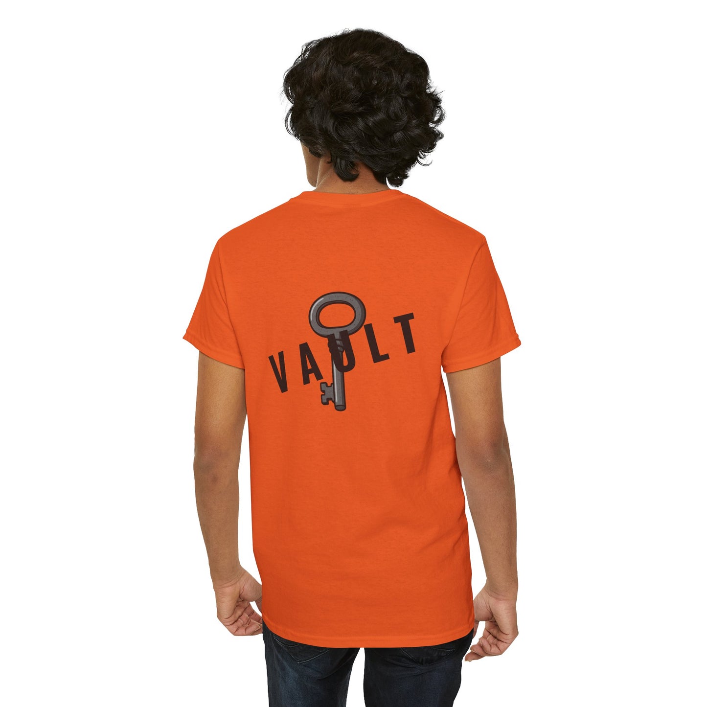 VAULT T-Shirt mit Schlüssel-Design (Rückenprint) – Unisex Heavy Cotton Tee | Nachhaltige Streetwear aus 100% Baumwolle