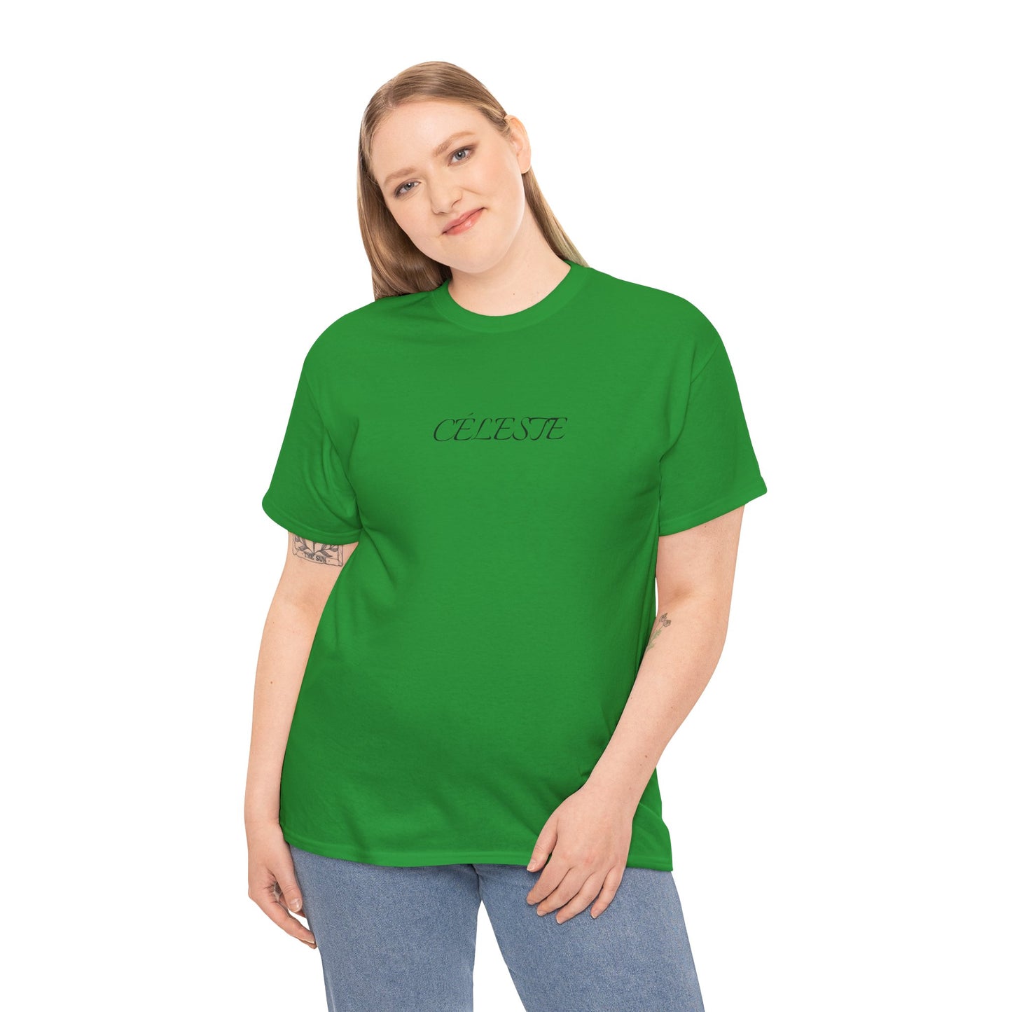 Céleste T-Shirt (Brustprint) – Unisex Heavy Cotton Tee | Nachhaltige Streetwear aus 100% Baumwolle