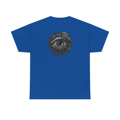 Biomechanisches Auge T-Shirt Unisex – Cyberpunk Zahnräder & Drähte Design | Futuristisches Cyborg Shirt für Sci-Fi & Gothic Fans