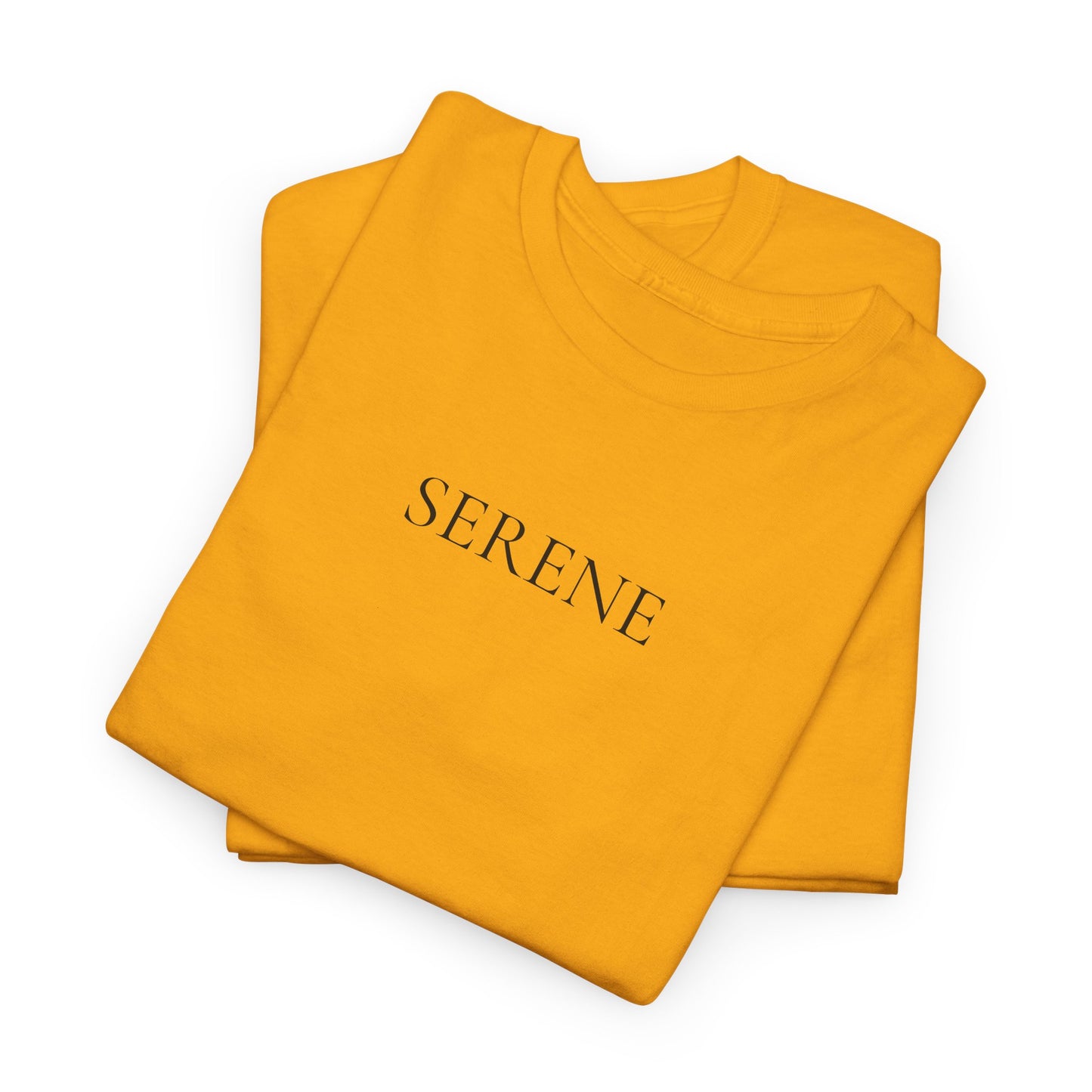 SERENE T-Shirt (Brustprint) – Unisex Heavy Cotton Tee | Nachhaltige Streetwear aus 100% Baumwolle