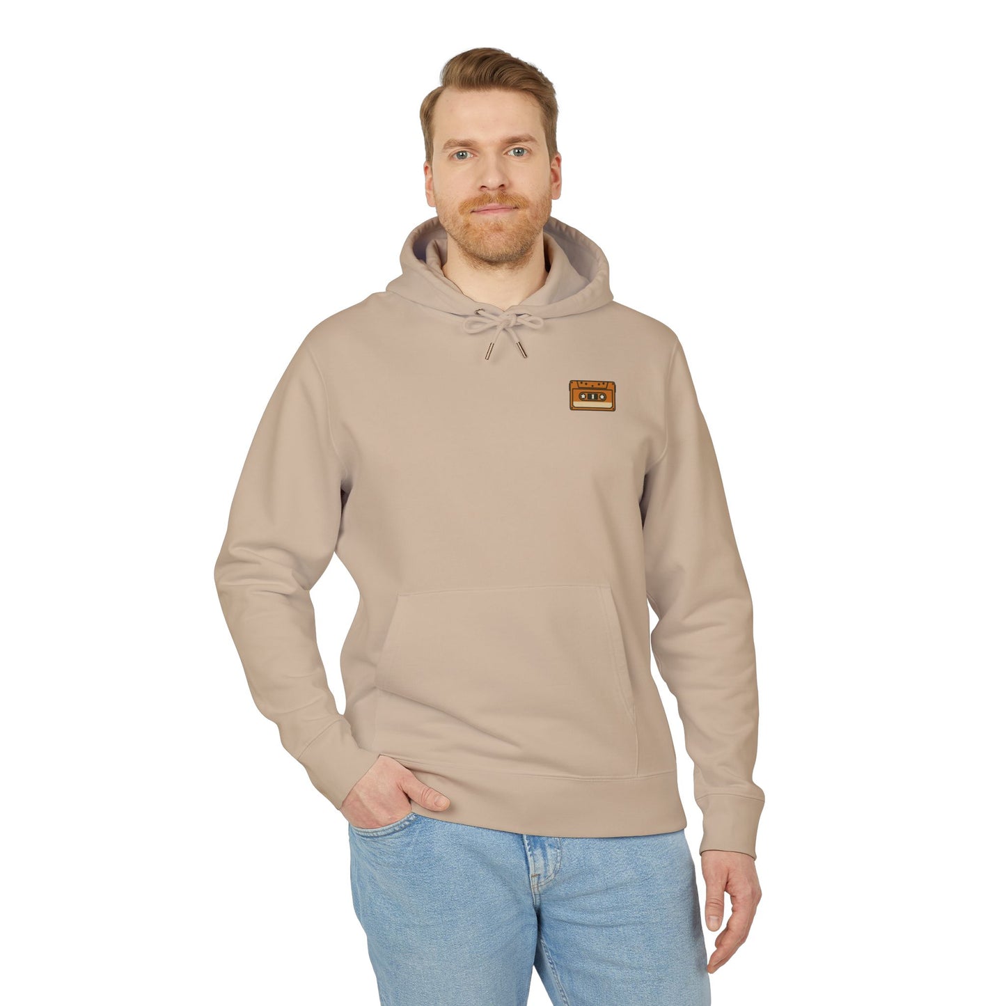 Retro Kassette Hoodie – Unisex Kapuzenpullover mit Tape-Logo vorn | Nostalgie Streetwear für Musikfans
