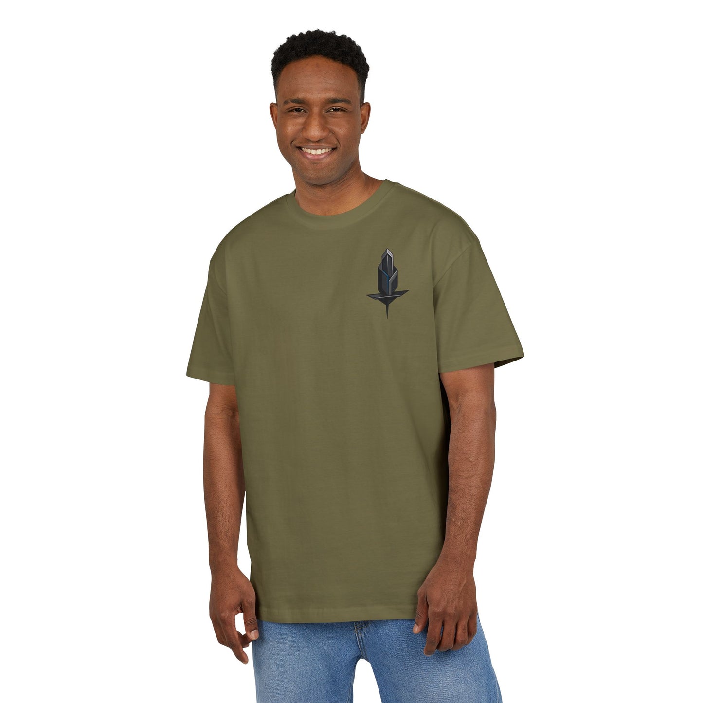 Minimalistisches Tech T-Shirt (Brustprint) – Unisex Shirt mit modernem geometrischem Logo – Urban Streetwear Look