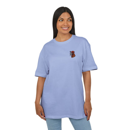 Bierhahn T-Shirt (Brustprint) – Lustiges Hahn mit Zapfhahn Motiv für Bierliebhaber & Grillfans – Unisex Funshirt