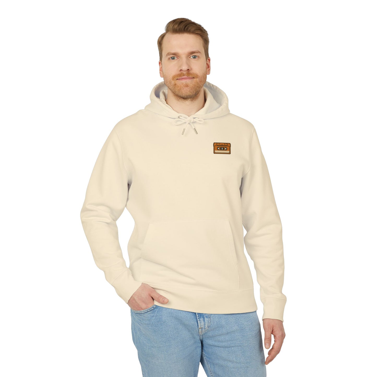Retro Kassette Hoodie – Unisex Kapuzenpullover mit Tape-Logo vorn | Nostalgie Streetwear für Musikfans