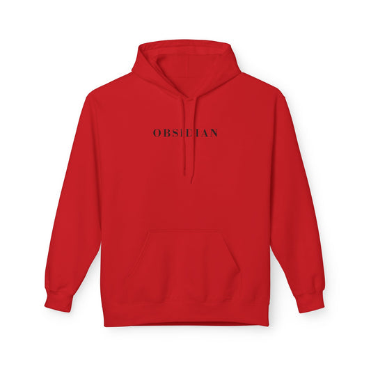 OBSIDIAN Hoodie (Brustprint) – Unisex Midweight Fleece | Nachhaltige Streetwear mit Komfort & Stil