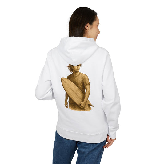 Surfer Hoodie Unisex (Rückenprint) – Oversized Kapuzenpullover mit Surfer-Print | Retro Beach Style für Männer & Frauen