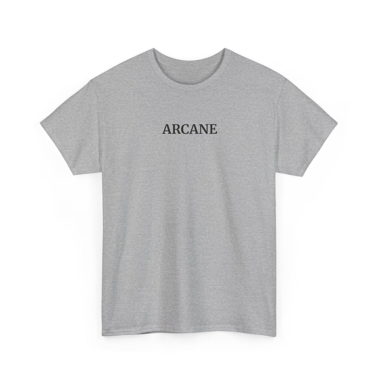 ARCANE T-Shirt (Brustprint) – Unisex Heavy Cotton Tee | Nachhaltige Streetwear aus 100% Baumwolle