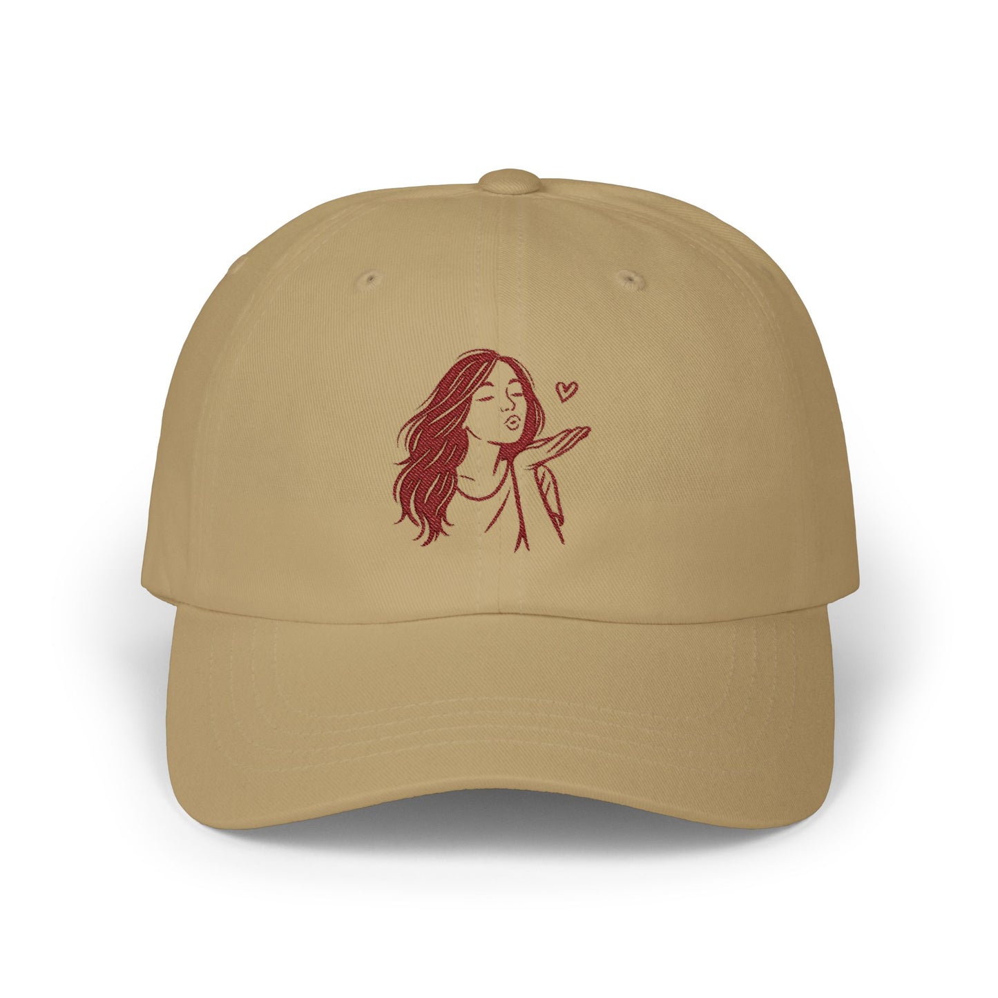 Kusshand Cap – Stylische Unisex Basecap mit romantischem Kuss-Motiv & Herz