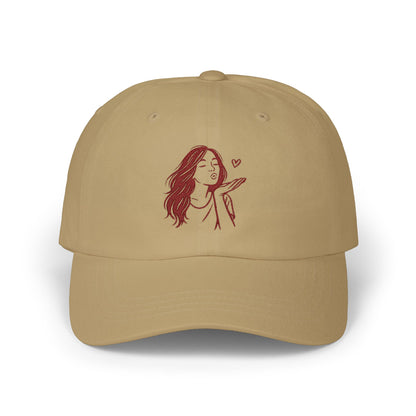 Kusshand Cap – Stylische Unisex Basecap mit romantischem Kuss-Motiv & Herz