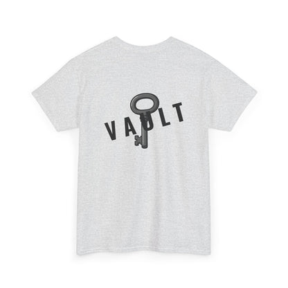 VAULT T-Shirt mit Schlüssel-Design (Rückenprint) – Unisex Heavy Cotton Tee | Nachhaltige Streetwear aus 100% Baumwolle